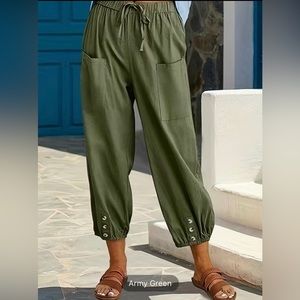Army green Capri pants